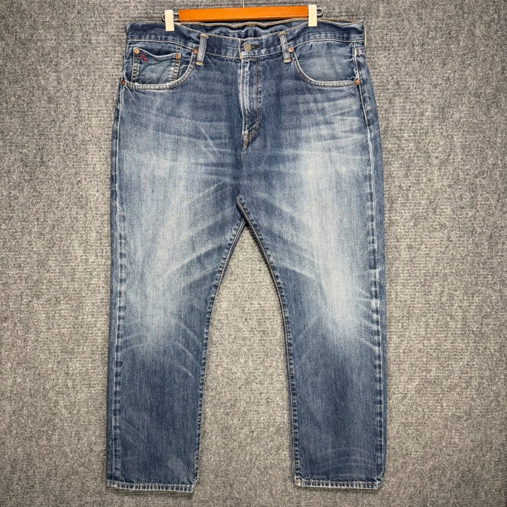 Polo Ralph Lauren Hampton Straight Leg Jeans Mens 37x29 Blue Denim Medium Wash